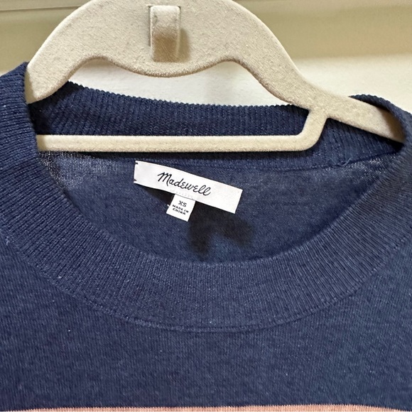 Madewell Lightweight Pocket Pullover Sweater in Stripe size XS - Picture 3 of 9